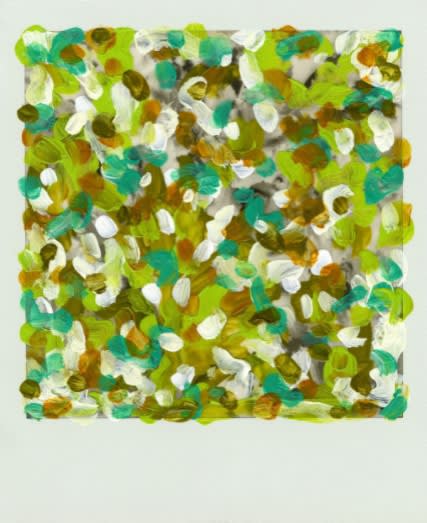 Michael De Feo Untitled, 2020 Acrylic on polaroid 4 1/4 x 3 1/2 in 10.8 x 8.9 cm