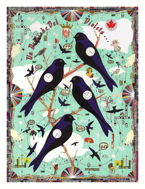 Tony Fitzpatrick Winter Martins (A Dervish of Violet), 2016 Pigment print on Somerset rag paper 28 x 21 in 71.1 x 53.3 cm Edition of 25 plus 10 Roman Numerals, 5 HC