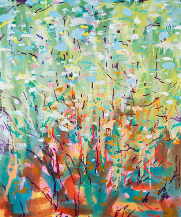 Michael De Feo Paso del Cedral, 2023 Acrylic, oil, and oil stick on canvas 72 x 60 in 182.9 x 152.4 cm