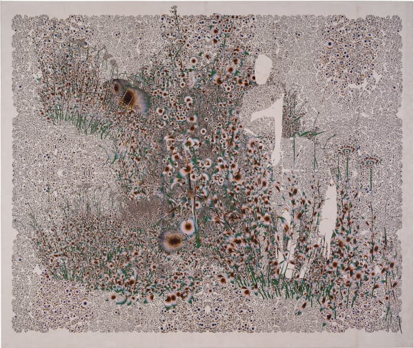 Andy Millner Floating World (Centaur), 2023 Pigment ink drawing on mulberry paper 68 x 81 in