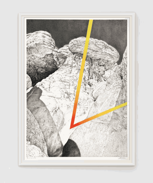 Marcos Acosta Paint Mines IV, 2024 Graphites and colored pencils on arches 35 x 27 1/2 in 88.9 x 69.8 cm