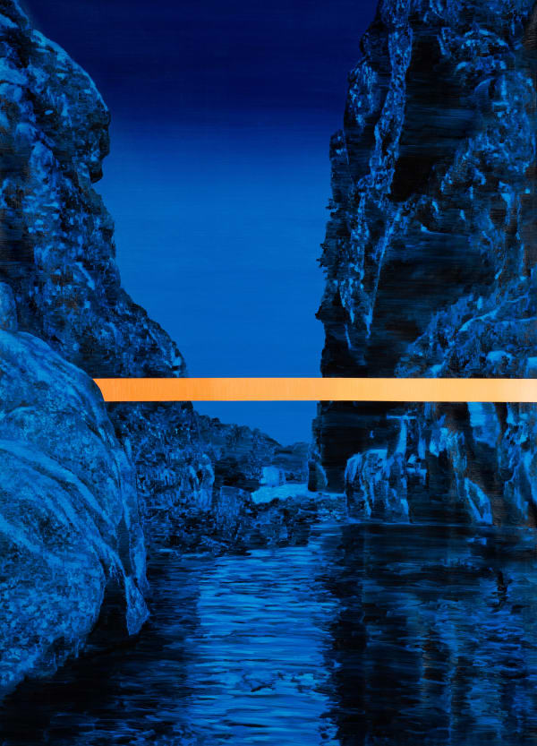 Marcos Acosta Blue Night l, 2021 Oil on canvas 65 x 47 in