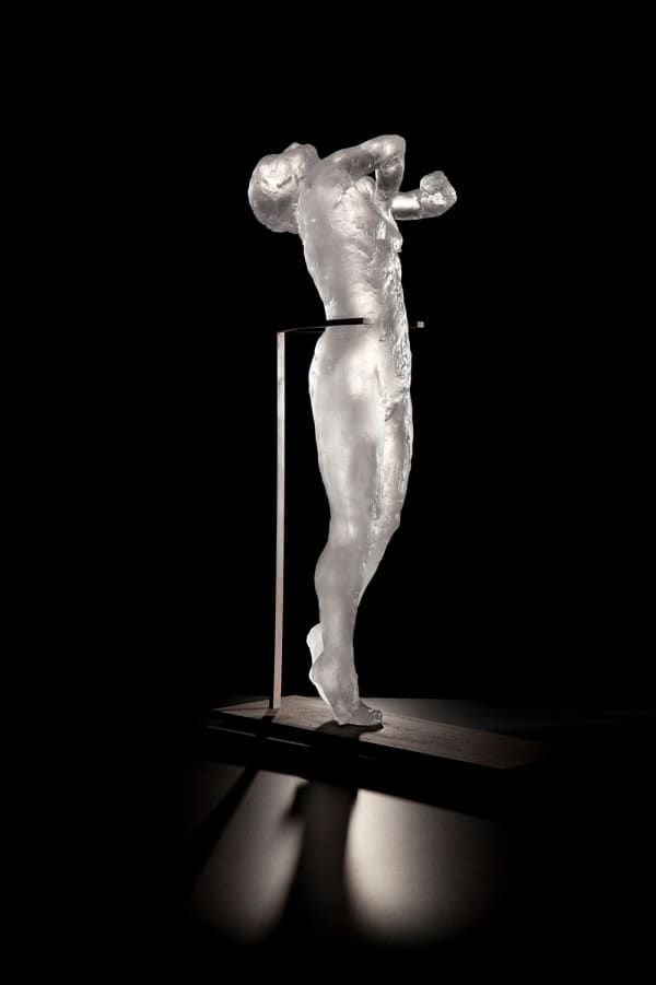 Eric Fischl Untitled (Arching Woman), 2011 Glass 24 1/2 x 9 x 11 in, 62.2 x 22.9 x 27.9 cm Edition of 10 Arabic Numerals plus 2 AP