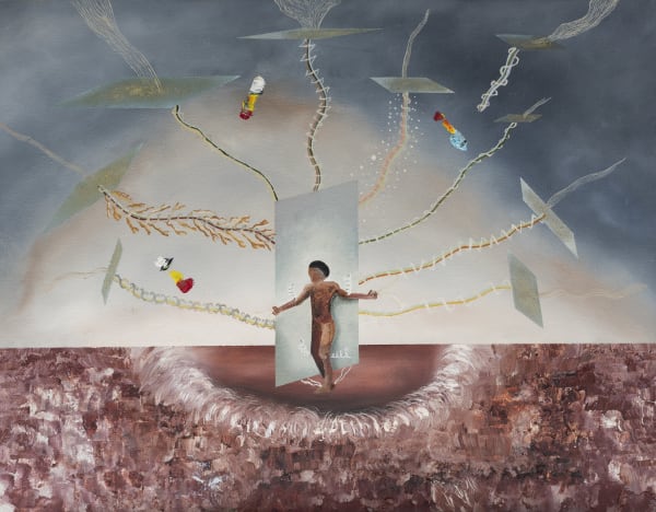 Rebecca Sharp Como Televisões, 2023 Oil on canvas 14 x 18 in 35.6 x 45.7 cm