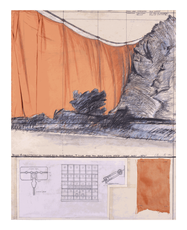 Christo Valley Curtain (Project for Colorado), 1971