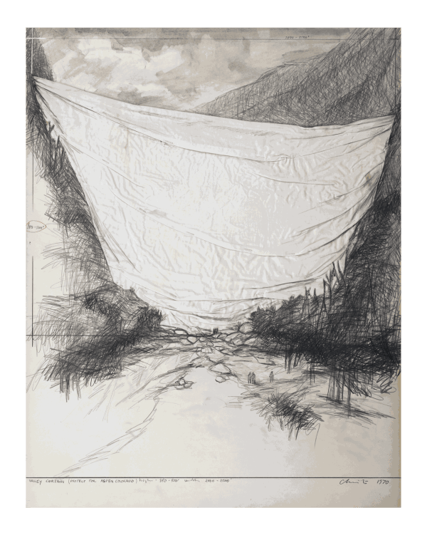 ChristoValley Curtain (Project for Aspen, Colorado), 1970