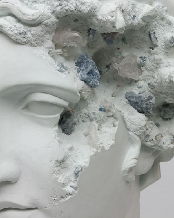 Daniel Arsham - Selenite Eroded Soccer Ball (set of 3), 2022