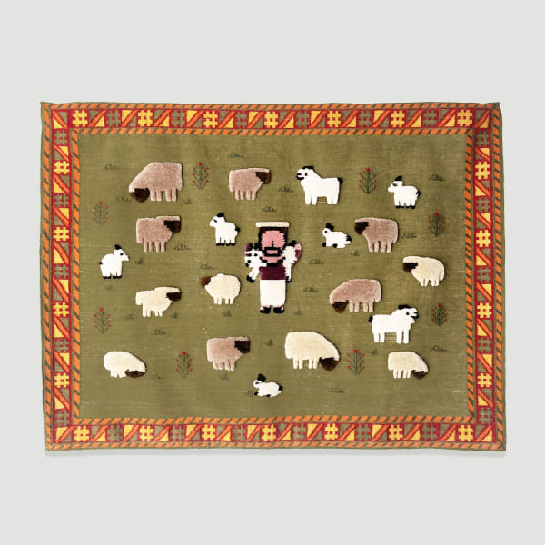 Christopher Joshua Benton Shepherd, 2025 Handmade Kilim 110 x 150 cm | 43.31 x 59.06 in Edition of 3 plus 2 AP
