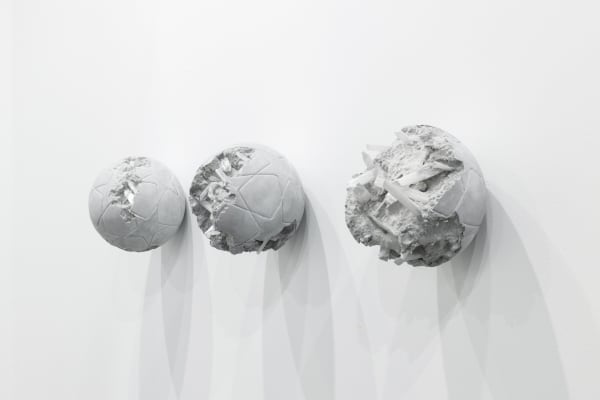 Daniel Arsham Selenite Eroded Soccer Ball (set of 3), 2022