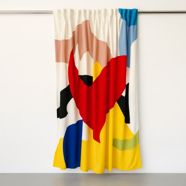 Assume Vivid Astro Focus alterações vividas absolutamente fantasiosas #7, 2021 Fabric and iron bar 253 x 234 cm