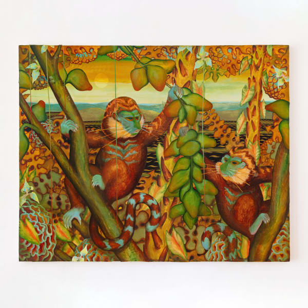 Bruno Novelli Dois Macacos, 2025 Acrylic on Canvas 120 x 150 cm | 47.24 x 59.06 in Unique