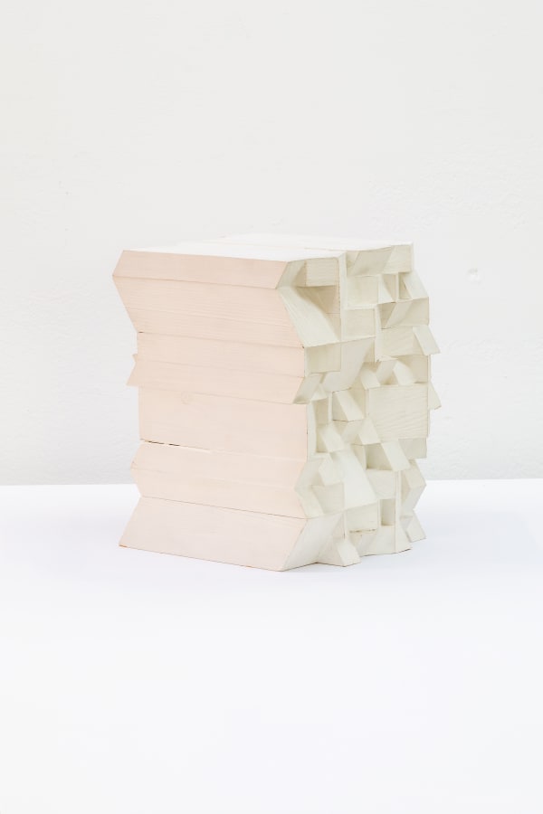 Sérgio Camargo Untitled (Polyhedral volume - First table piece), 1963 Painted wood 19.1 x 16.5 x 13.5 cm