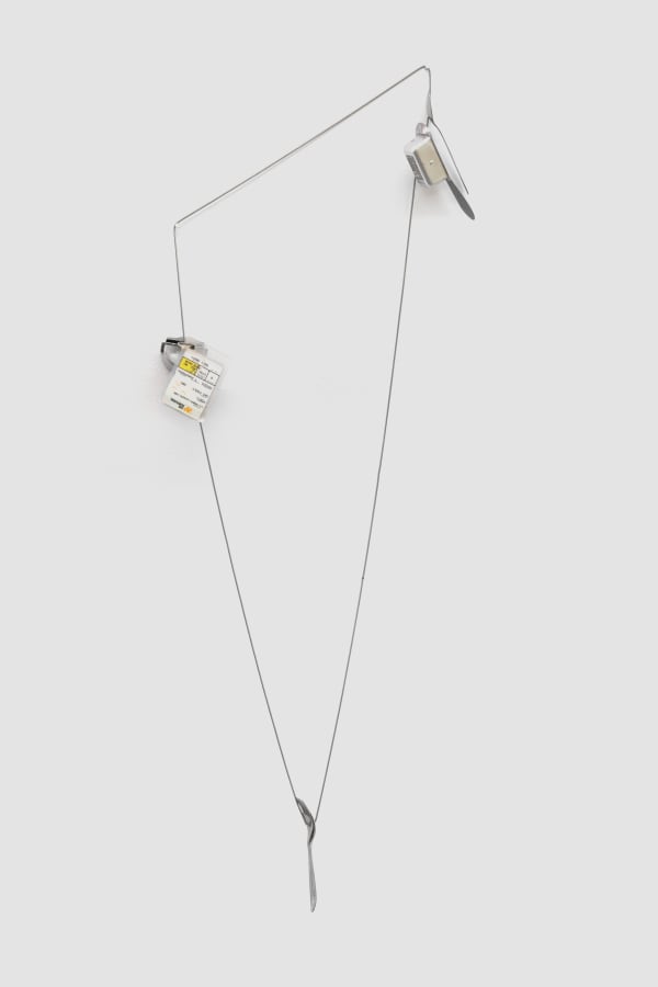 Jac Leirner Corpus Delicti, 1992 - 2006 Chain, plane ashtrays, cutlery, documents Variable Dimensions