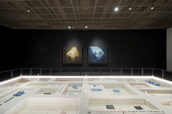 Installation views of the exhibition “Daniel Arsham: SEOUL 3024,” LOTTE Museum of Art, Seoul. Photo: Jeon Byung-cheol. Courtesy of LOTTE Museum of Art, Seoul.