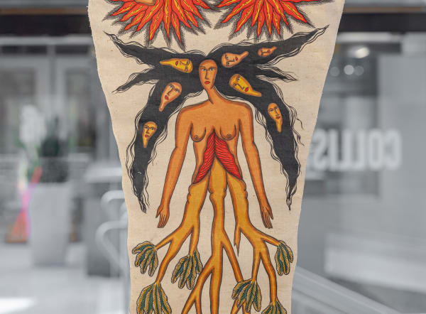Citra Sasmita, Timur Merah Project XII: Light Speed and Revelation, detail, 2024. On view at Collision Gallery as part of the Toronto Biennial of Art. Commissioned by the Toronto Biennial of Art. Photography: Toni Hafkenscheid.