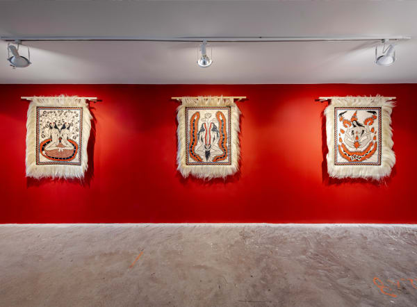 Citra Sasmita at 32 Lisgar as part of the Toronto Biennial of Art, 2024. Installation view. Documented: Esoteric Dance 1, 2024; Esoteric Dance 2, 2024; Esoteric Dance 3, 2024. Commissioned by the Toronto Biennial of Art. Photography: Toni Hafkenscheid.