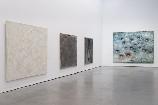 View of the exhibition “In Conversation: The Museum and the Collection», Es Baluard Museu d’Art Contemporani de Palma, 31.01.24-26.05.24. © Es Baluard Museu, 2024. © of the work of art, Miquel Barceló, José María Sicilia, VEGAP, Illes Balears, 2024. © of the work of art, Guillem Nadal, Fabrizio Plessi, 2024. Photograph: David Bonet