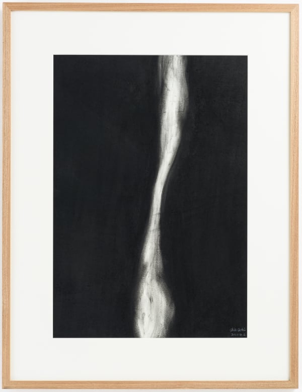 Drawing_#05 2021, 紙に炭/ Charcoal on paper H51 x W35.5 cm