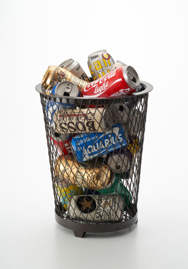 2023 《Work 23-C2》 印刷したセラミックに手彩色・鉄 H51xW34xD34cm