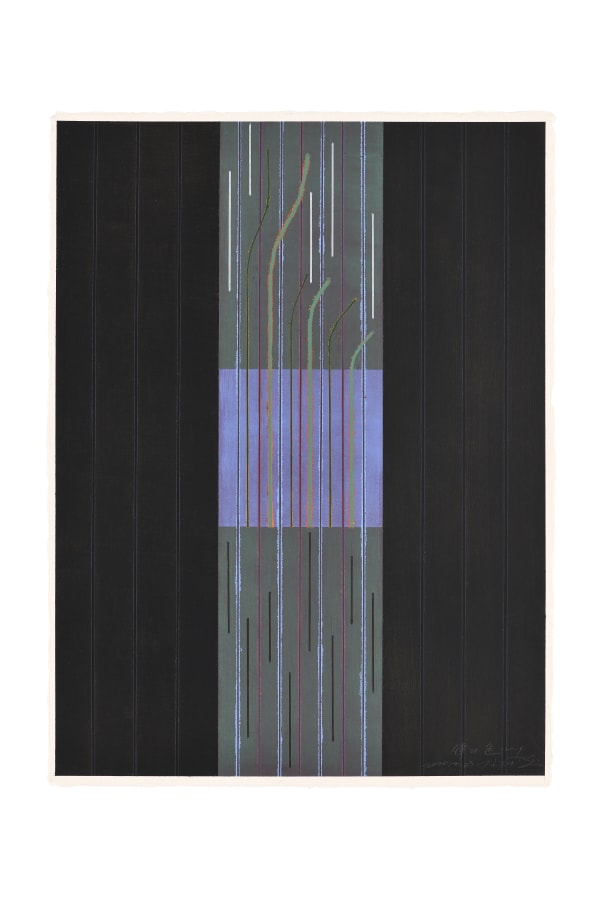 律と色 20-04/ Rhythm and Color 20-04 2020 韓紙にアクリル/ Acryric on Korean paper H80 × W61 cm