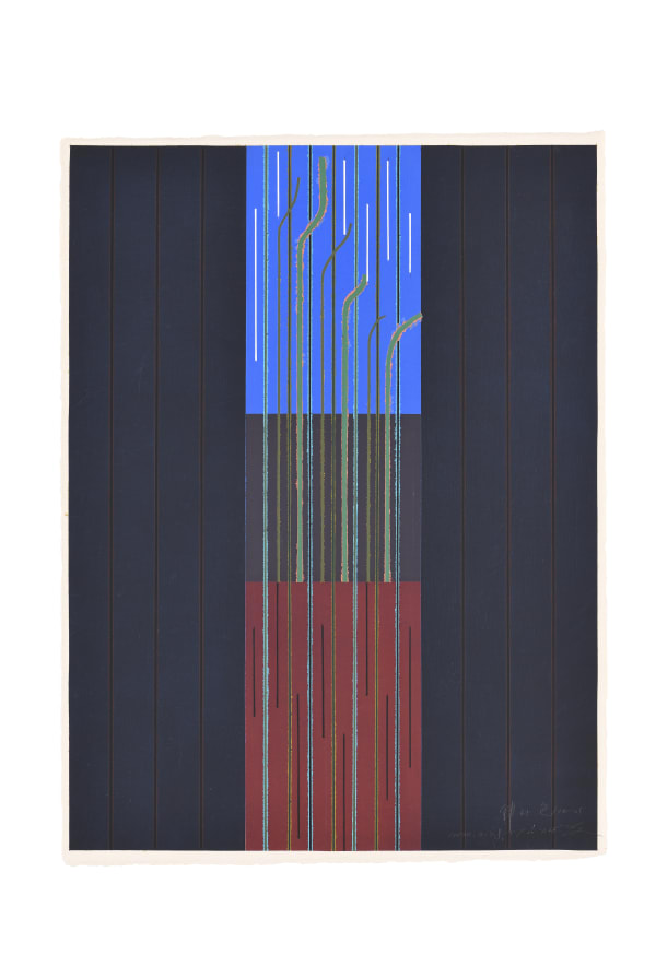 律と色 20-05/ Rhythm and Color 20-05 2020 韓紙にアクリル/ Acryric on Korean paper H80 × W61 cm