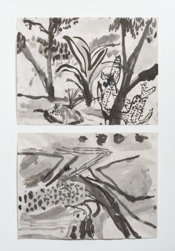 ドローイング 2枚 H46 × W60 × D0.1 cm ナツコ ウチノ