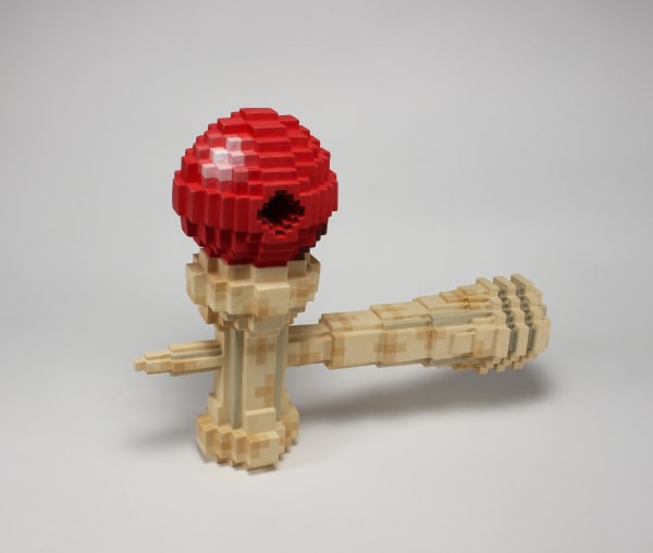 Low pixel CG「重力遊び」, 2020 陶 H15 × W18.5 × D6.5 cm 増田 敏也