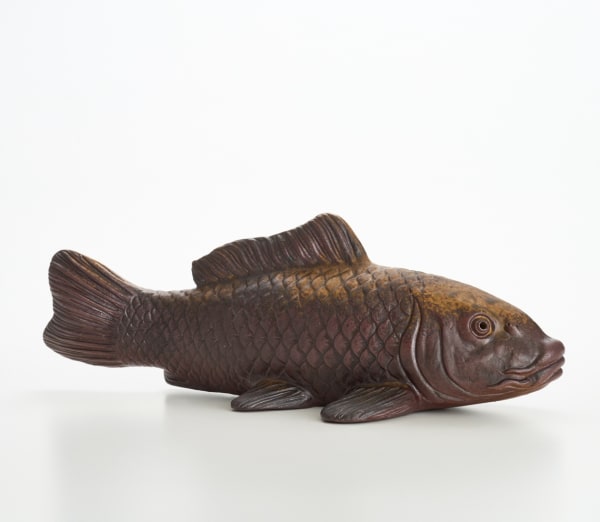Koi Fish Ornament Ceramic H13 × W38.2 × D17 cm H5.1 × W15 × D6.6 in. Toyo Kaneshige