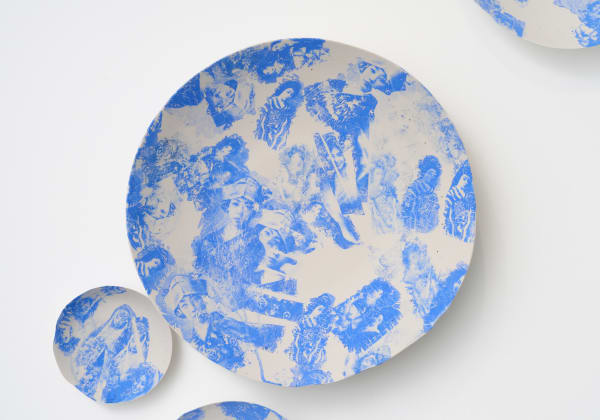 Scent of the Sky, 2025 Porcelain, glaze H14.5 × W56 × D55.5 cm H5.7 × W22 × D21.8 in. Yuki Tawada +Fuku Fukumoto