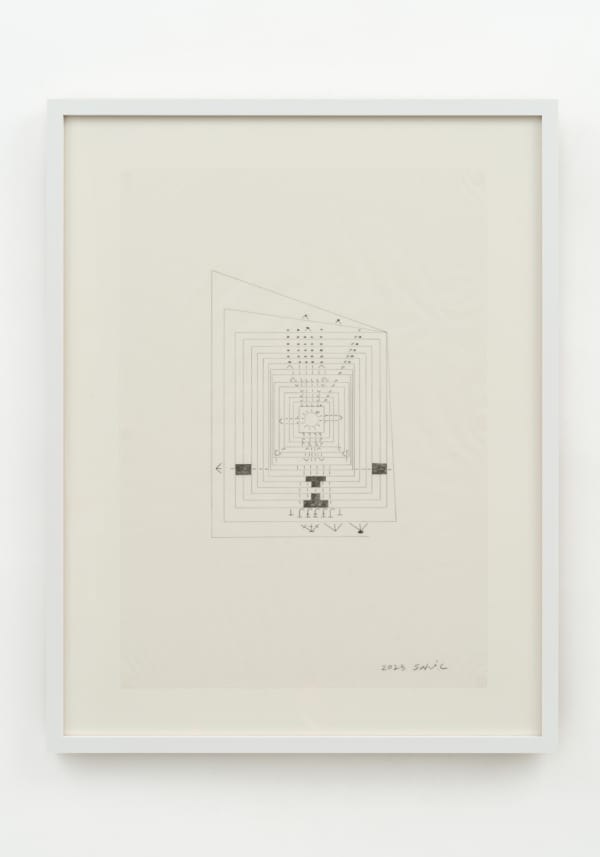 力石 咲, 《結晶集合体_ 35》結晶構造図, 2023