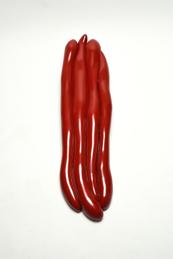 ドローイングから 18-1, 2018 漆、麻布 H8 × W90 × D24 cm H35.4 × W9.8 × D3.1 in. 青木 千絵