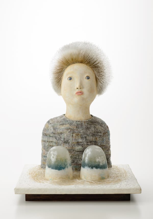 重し, 2020 ガラス、銅金網、耐火セメント H56 × W40 × D40 cm 菅野 有紀子