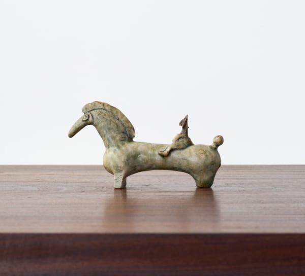 Horseback Rider Water Dropper Ceramic H7.6 × W13.6 × D3.2 cm H2.9 × W5.3 × D1.2 in. Shin Fujihira