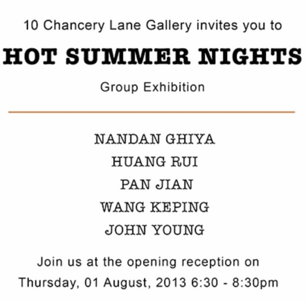 Hot Summer Nights John Young, Wang Keping, Huang Rui, Nandan Ghiya, Pan Jian