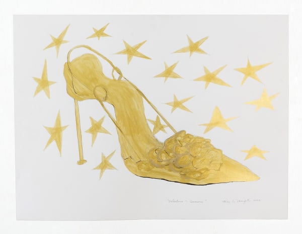 Mary-Ann Monforton Valentino Garavani, 2022 Paint, pencil, pastel on paper 18 x 24 inches