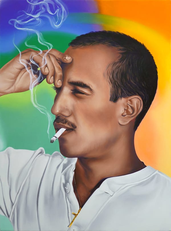 Marianna Olague Quemando Tiempo , 2024 Oil on canvas 30 x 22 inches