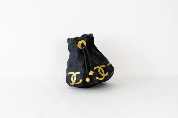 Mary-Ann Monforton Chanel Bucket, 2022 Wire mesh, plaster gauze, rope, paint 9.5 x 11 x 11 inches