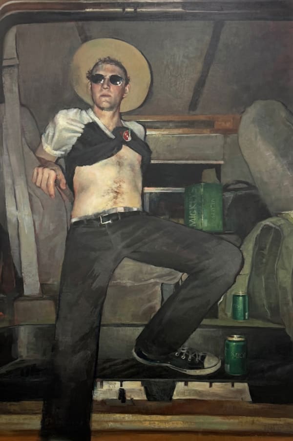 Chelsea Harris This Wheel's on Fire, 2025 Oil on panel 36 x 24 inches