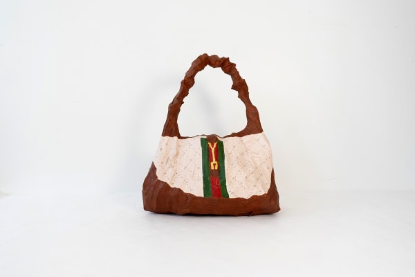 Mary-Ann Monforton Gucci Jackie, 2022 Wire mesh, plaster gauze, paint 21.5 x 18 x 7 inches