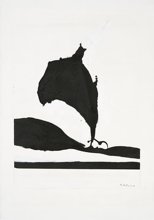 Robert Motherwell Africa Suite No. 9, 1970 Acrylic and ink on paper 40 x 28 inches