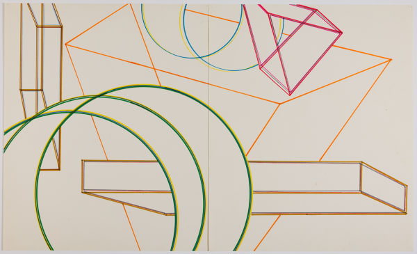 Al Held 72-B5 & B6, 1972 Marker on paper 24.75 x 41 inches