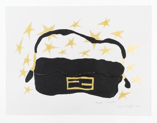 Mary-Ann Monforton Fendi Baguette, 2022 Pencil and paint on paper 18 x 24 inches