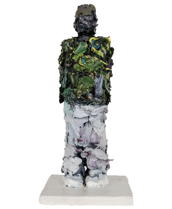 Lavaughan Jenkins The Other Side of Town (Curtis Mayfield), 2021 Oil paint, foam 12 x 5 x 6 inches