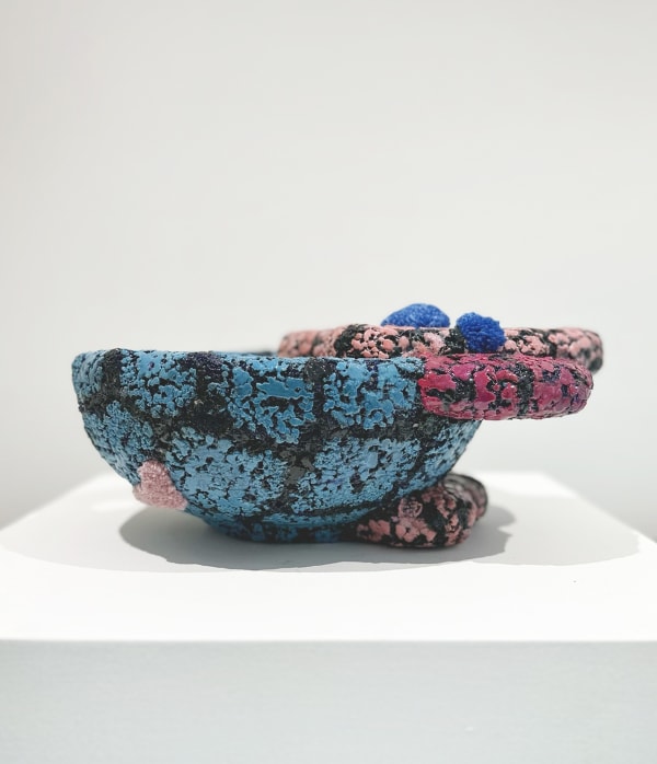 Jack Craig Vessel No. 2, 2024 Melted carpet, wood 7.25 x 14.5 x 13.75 inches