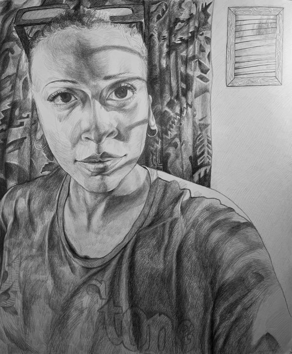 Cydney Camp Friendly Place, 2024 Graphite on paper 36 x 36 inches