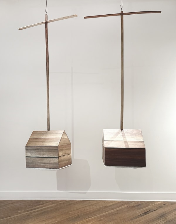 Iris Eichenberg Standen Road 60, 2023 Wood, French linen 69 x 64 x 20 inches