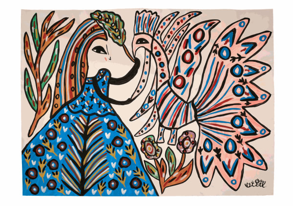 Baya : Femmes, oiseaux, fleurs et luth