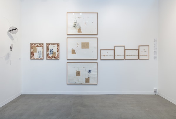 Farah Khelil, Encyclopédisme de chevet #1 & 2, 2023; Encyclopédisme #8, 9 & 10, 2016-2023; Lignes 6, 3, 5 & 4, 2021