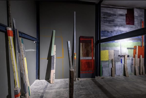 Installation view, Amel Bennys, Never give up your dream babe ! , 2023 Group show Les cheuveux de Mu’awiya, curated by Nadine Attalah, June-October 2023, Le 32Bis Courtesy of Amel Bennys. Photo ©Nicolas Fauque