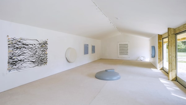 Exhibition at Close Ltd gallery featuring Grenville Davey, Magnus Hammick and Anna Mossman. Credit: Jim Wileman